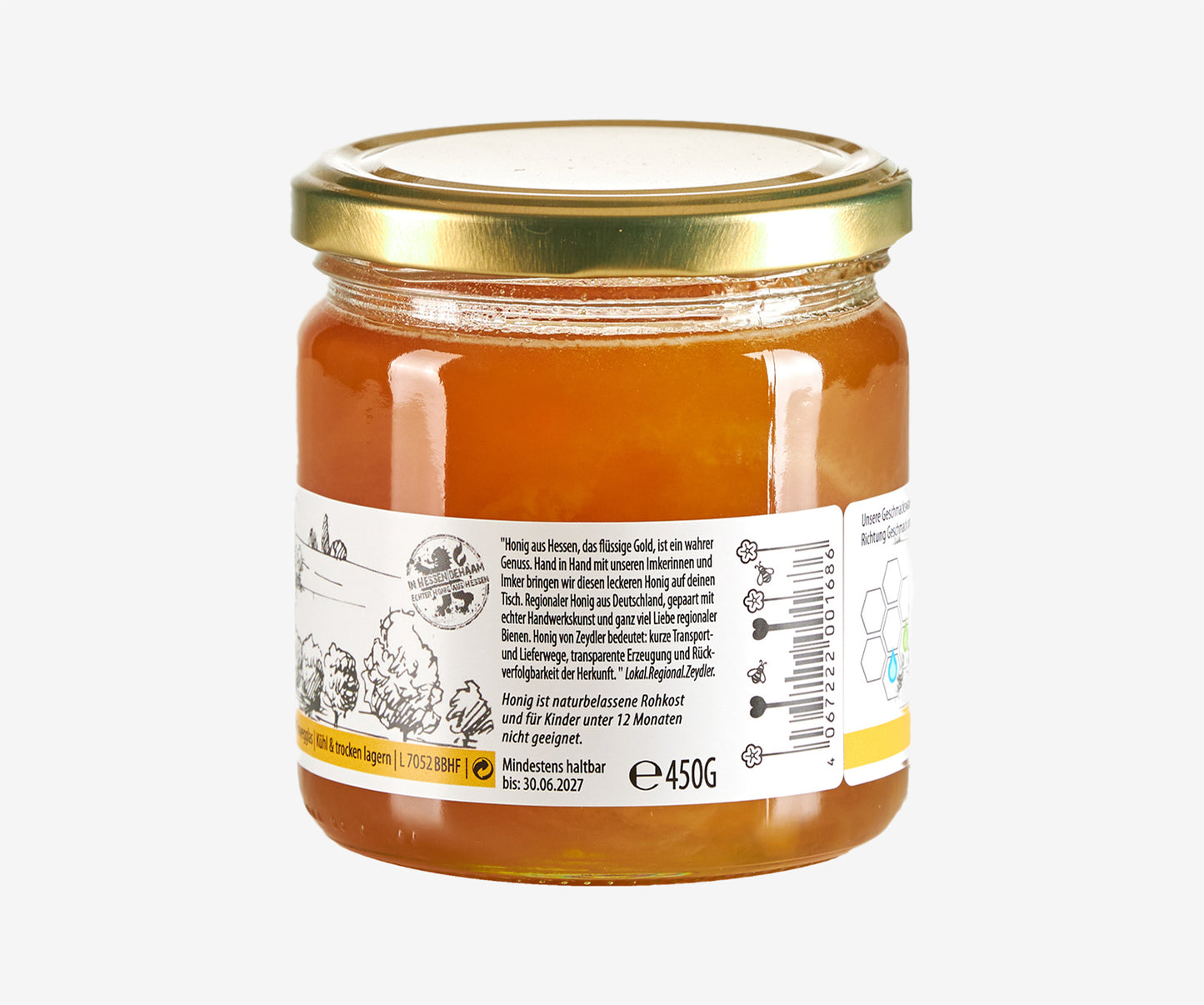 Zeydler Honig aus Hessen FL BIO 450g