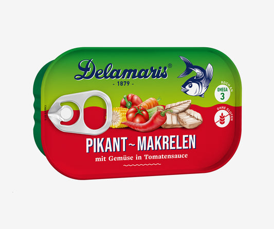 Delamaris Makrelen in Gemüse Pikant 125g