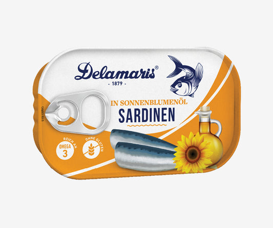 Delamaris Sardinen in Sonnenblumenöl 90g