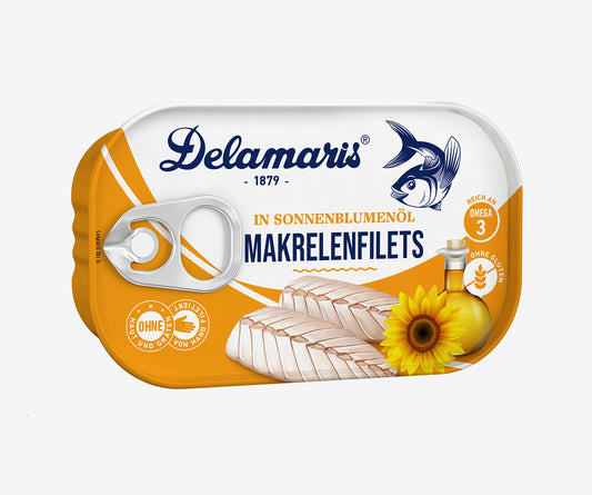 Delamaris Makrelenfilets in Sonnenblumenöl 125g